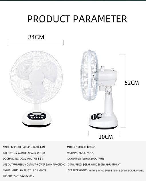 Household Solar Floor Fan