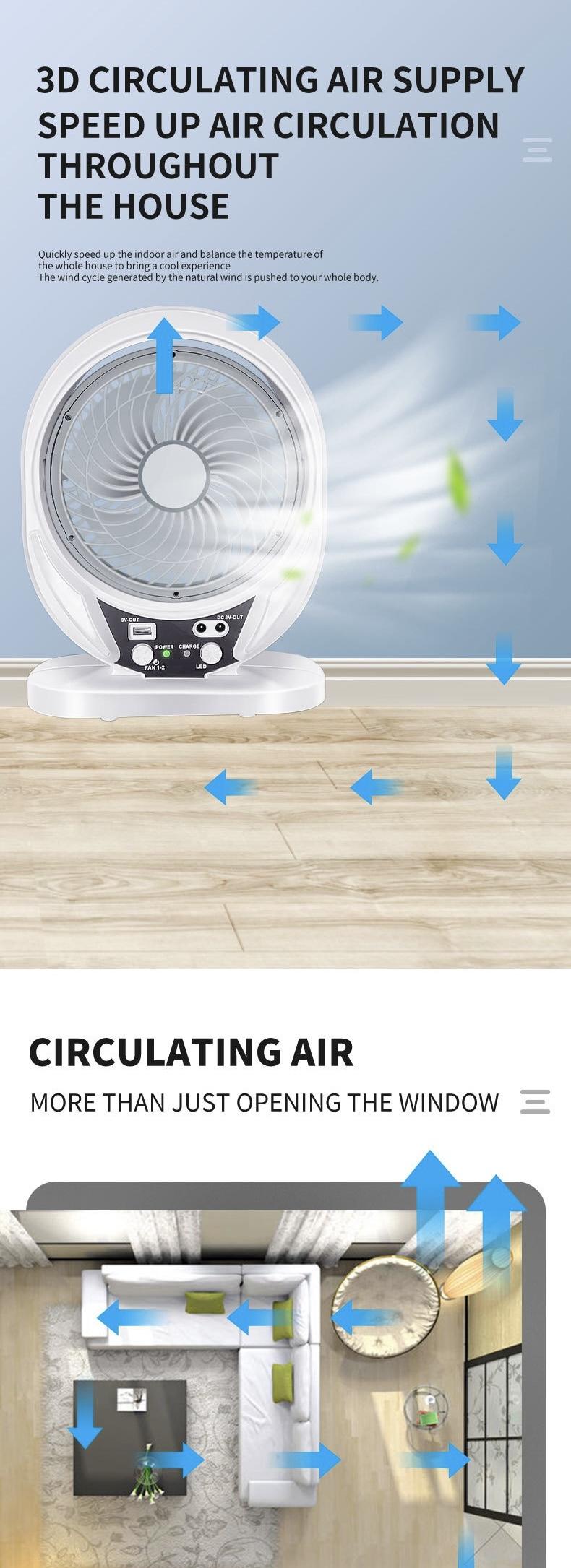 USB Charging Circulation Solar Fan