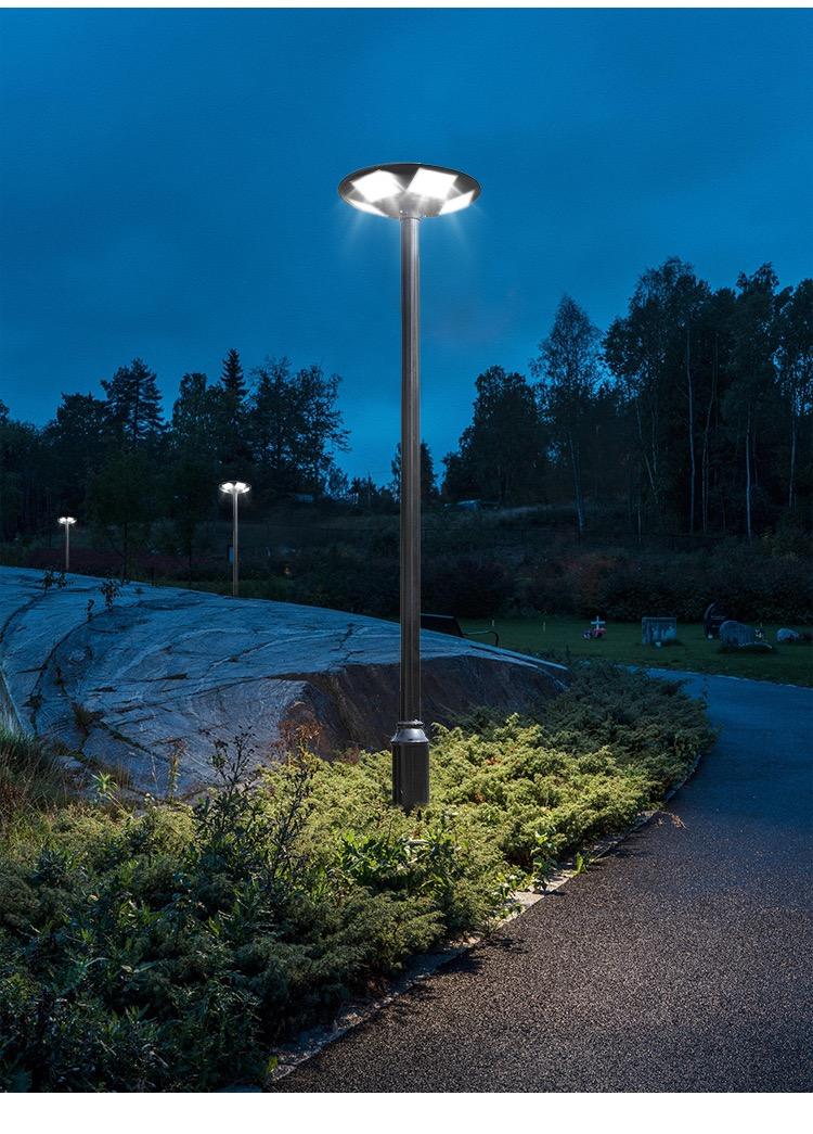 Outdoor solar powered flying saucer engineering wall light