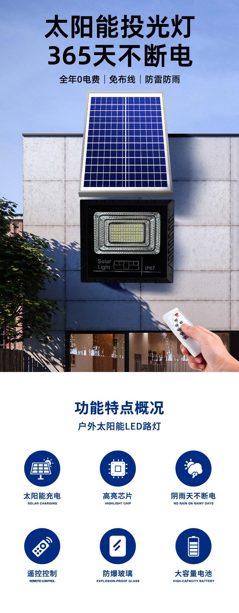 Split solar wall light