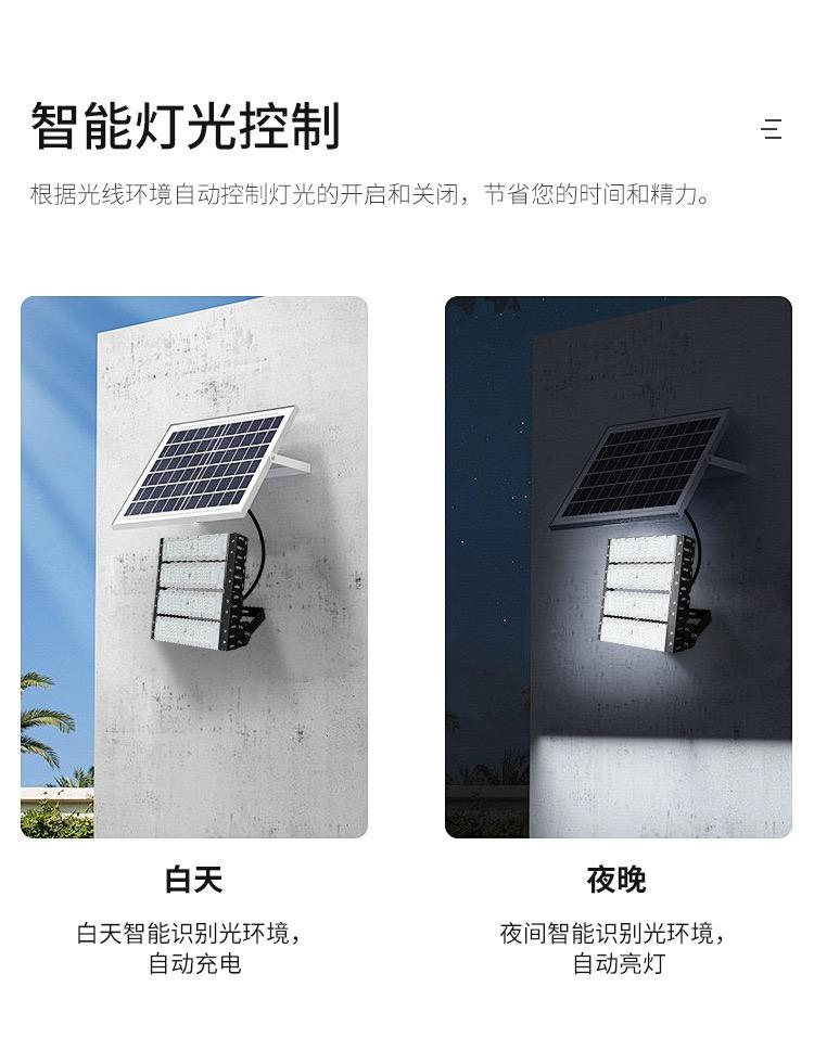Outdoor solar high power floodlight