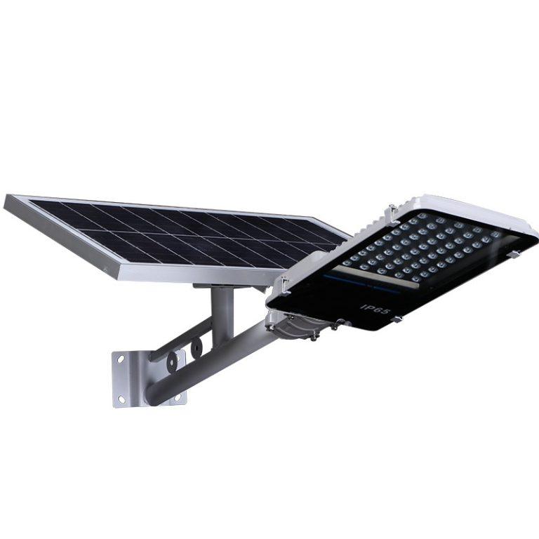 Outdoor solar powered cantilever street light