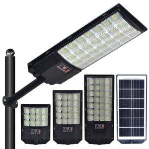 Solar-powered four-sided light outdoor radar sensor wall lamp