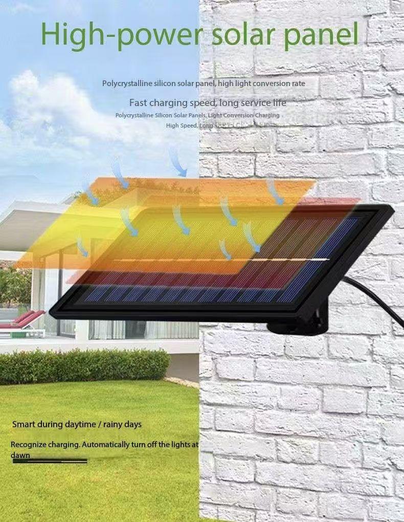 Remote-controlled solar-powered sensor chandelier