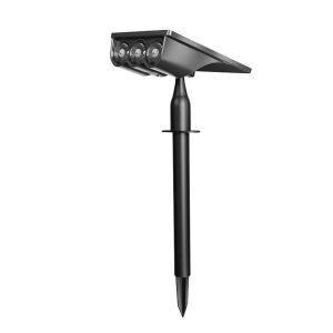 Solar-powered lawn spotlights