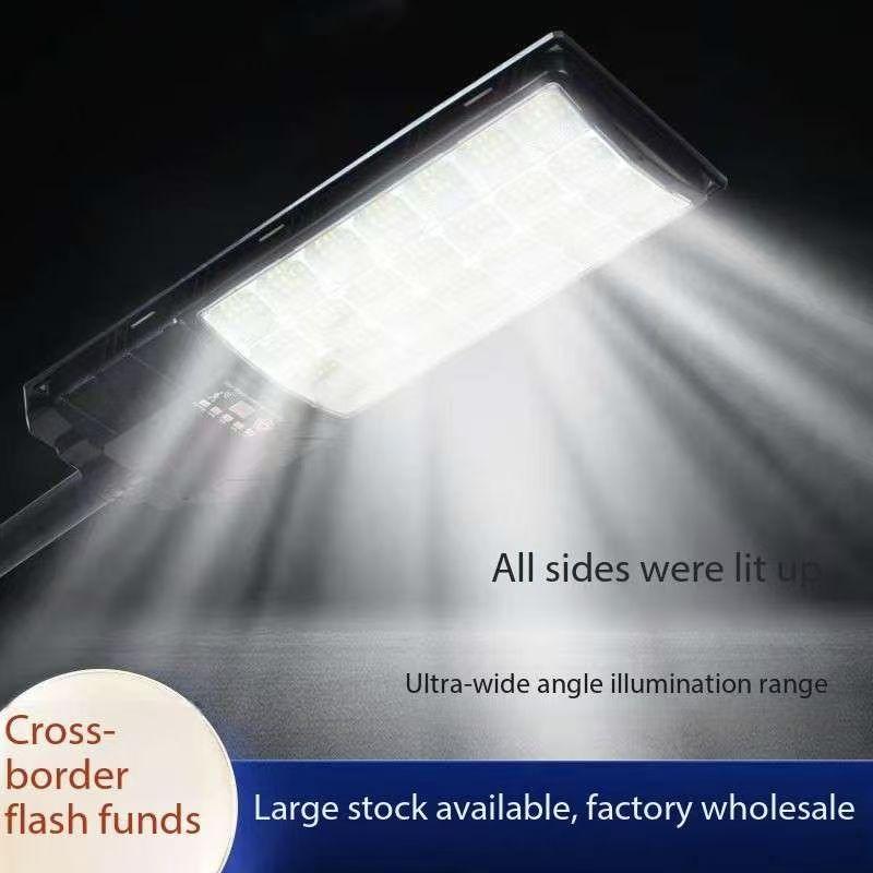 Solar-powered four-sided light outdoor radar sensor wall lamp